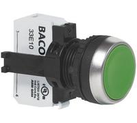 BACO BAL21AA06A L21AA06A Bouton-poussoir collerette plastique, chromé bleu 1 pc(s)