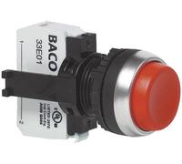 BACO BAL21AB01A L21AB01A Bouton-poussoir collerette plastique, chromé rouge 1 pc(s)