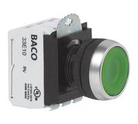 BACO BAL21AH10L L21AH10L Bouton poussoir anneau avant en plastique chromé rouge 1 pièce