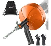 BACOENG Furet Déboucheur Canalisation avec Tige Flexible de 15m-Furet Plomberie Parfait pour Déboucher tous les Types de Canalisations, Retirer les Bouchons, Cheveux, et Autres Saletés, Orange
