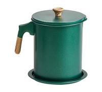 Bacon Grease Container - Iron Stainless Steel 1.4L Cooking Oil Storage Can | Séparateur de graisse résistant au repos avec le membre et la poignée | Kitchen Oil And Grease Holder For Home Cooking Use