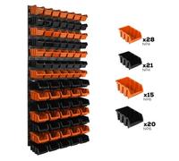 Bacs à bec - BOTLE - Lot de 84 - Orange et Noir - Empilables - 58 x 117 cm
