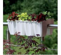 Bacs à Fleurs Blanc 18l Balconnière Pot de Fleurs Balustrade Pot Grand