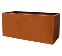 Bacs à plantes rectangulaires en acier Corten, modèle Maxi, dimensions 60x30x30 cm