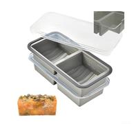 Bacs de Congélation Silicone 2 Pack avec Couvercles Hermétiques(Light gray) | Lot de 2 grands bacs, couvercles inclus, design empilable, gain de place optimal, pour idéal pour batch cooking