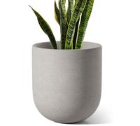 Bacs de culture en céramique, grands, 25 cm, gris, avec trou de drainage et accessoires