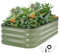 Bacs de plantation - Jardinière surélevée - Acier galvanisé - 4 x 2 x 1 pi - Vert