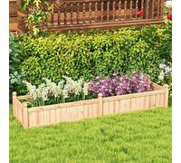Bacs de plantation surélevés en bois - Jardinières surélevées - Bacs de plantation avec séparateur - Bacs de plantation en bois pour l'extérieur
