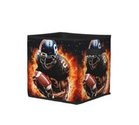 Bacs de rangement 15,6 L étanches pliables avec poignées | Paniers de rangement cool de football américain en tissu pour vêtements, jouets, bureau, chambre à coucher