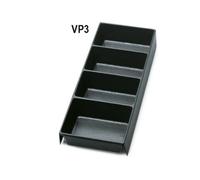 Bacs de rangement compartimentés en plastique BETA VP3 pour servants et chariot