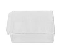 Bacs de rangement pour garde-manger avec couvercles |Transparent de qualité alimentaire Voir le contenu instantanément |Organisateurs de grande capacité pour (Width and height (with cover))