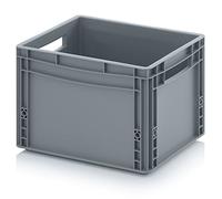 Bacs Euro 40 x 30 x 27 Eurobox caisse en plastique 40x30x27 conteneur de stockage gris empilable