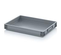 Bacs Euro 60 x 40 x 7,5 eurobox caisse en plastique 60x40x7,5 conteneur de stockage gris empilable euro box