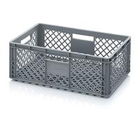 Bacs Euro ajouré 60 x 40 x 22 Eurobox caisse en plastique 60x40x22 conteneur de stockage gris empilable