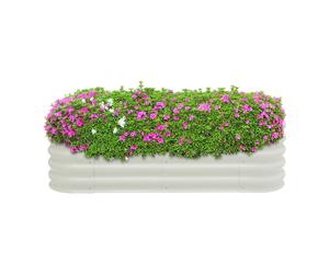 Bacs surélevés, plates-bandes blanches. Bacs surélevés pour jardins, cours, balcons, terrasses