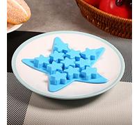Badafaci Bac à Glaçons en Forme d'étoile Moule en Silicone Machine à Glaçons Réutilisable 16 X 17 X 1,5 Cm Antiadhésif Dégagement Facile pour Whisky Cocktails Chocolat Jello Bar Fête Usage