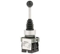Badafaci Commutateur à Joystick 2NO, XD2PA12, Interrupteur de Commande Bidirectionnel Autobloquant, 5 A 380 V, Montage 22 Mm avec Manchon en Caoutchouc, IP55, Résistant à la Poussière, à l' et à