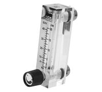 Badafaci Débitmètre de Gaz Débitmètre Rotamètre LZM-6T Type de Panneau 2-20LPM 4-40SCFH Corps en Acrylique Débit Réglable Femelle BSP1/4 avec Flotteur en Acier Inoxydable pour