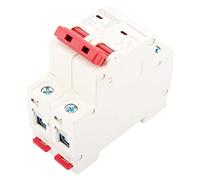 Badafaci Disjoncteur Miniature 2P 32A Disjoncteur à Montage sur Rail DIN 500V DC 6kA Boîtier Ignifuge à Réponse Rapide pour Systèmes Solaires Boîtes de Distribution d'équipement Marin