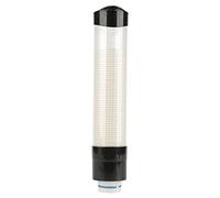 Badafaci Distributeur de Gobelets en Papier, Porte-gobelet Mural en PC ABS avec Bouton à Une Touche, 60 à 80 Tasses, Bouche Réglable, Couvercle Anti-poussière, Installation Facile pour la Cuisine du