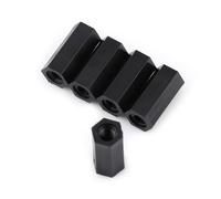 Badafaci Entretoise Filetée Femelle M3 en Nylon Noir PA66 Hexagonal pour Montage sur PCB, 100 Pièces, Filetage Lisse, Support de Carte isolé pour Circuits Imprimés électroniques de Bricolage de 5 Mm