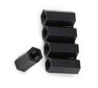 Badafaci Entretoise Filetée Femelle M3 en Nylon Noir PA66 Hexagonal pour Montage sur PCB, 100 Pièces, Filetage Lisse, Support de Carte isolé pour Circuits Imprimés électroniques de Bricolage de 5 Mm