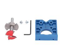 Badafaci Gabarit de Charnière 35 Mm Ensemble d'outils de Perçage Dissimulés avec Foret en Carbure cémenté Gabarit de Charnière de Porte pour Armoire Fenêtre Travail du Bois Positionnement Précis