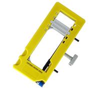 Badafaci Gabarit de Charnière de Porte, Gabarit de Routeur de Charnière de Porte en Plastique, Mortaiseuse Réglable de 3 à 5 Pouces, Guide de Profondeur intégré, Espace de Rangement pour les
