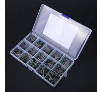Badafaci Kit d'assortiment de Condensateurs à Film Polyester, 150 Pièces 15 Valeurs 0,33 NF à 470 NF 100 V avec Boîte en Plastique, Condensateurs de Dérivation à Plomb Axial pour Circuits CC