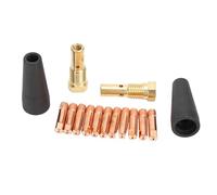 Badafaci Kit de 15 électrodes de Soudage MIG sans Gaz à Noyau fourré, en Laiton et Cuivre PTFE, avec Pointes Conductrices de 1 Mm, Compatible avec les Postes à Souder MIG Century FC90