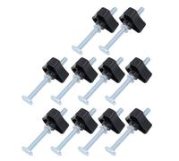 Badafaci Kit de Boutons de Boulons de Rail en T M8, Paquet de 10 Accessoires de Rail en T en Acier Inoxydable avec 10 Boulons M8x100mm, Rondelles D'écrous pour Gabarits et Fixations de