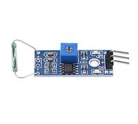 Badafaci Module de Commutation Magnétique de Capteur Reed, Sortie Numérique de Comparateur LM393, Détection Normalement Ouverte de 1,5 Cm, Paquet de 4 PCB 3,2 X 1,4 Cm pour Alarme de Porte Fenêtre
