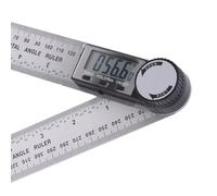 Badafaci Rapporteur d'Angle Numérique, Règle en Acier Inoxydable avec écran LCD, Angle de 0 à 360 Degrés et Mesure de Longueur de 10 à 390 Mm, Bouton de Verrouillage pour la Construction du Bois