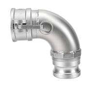 Badafaci Type DA Camlock Coude, 2.5in Laiton | Adaptateur à 90 degrés, corps en acier inoxydable, résiste à l\'usure par oxydation, champ pétrolifère d\'irrigation à