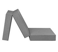 Badenia Trendline Matelas d'hôtes pliage XXL, hauteur de confort de 15 cm, 196 x 65 x 15 cm surface de couchage, gris clair