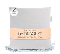 BADESOFA® Coussin de bain M de qualité supérieure - Confortable - Fabriqué en UE - Lavable et à séchage rapide - Accessoire pour baignoire large et carrée - Gris
