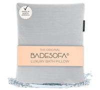BADESOFA Coussin de bain taille L - Qualité supérieure - Confortable - Lavable - Séchage rapide - Fabriqué en UE - Accessoire pour baignoire large et haute - Gris