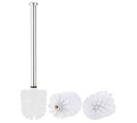 BadeStern Brosse WC en acier inoxydable avec têtes de rechange Ø 7,5 cm - Blanc