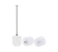 BadeStern Brosse WC en acier inoxydable avec têtes de rechange Ø 7,5 cm - Blanc