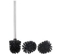 BadeStern Brosse WC en acier inoxydable avec têtes de rechange Ø 7,5 cm - Noir