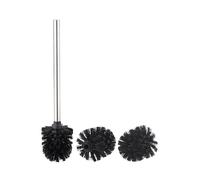 BadeStern Brosse WC en acier inoxydable avec têtes de rechange Ø 8 cm - Noir