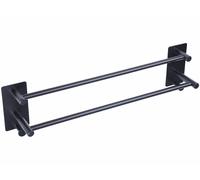 BadeStern Porte-serviette adhésif double 67,5 cm - coloris noir