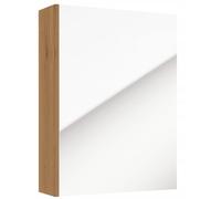Badezimmerschrank mit Spiegel 60x50x15cm, hängend, schmal, Eiche Salsa