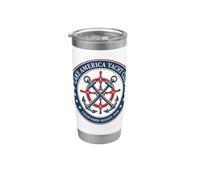Badge nautique Lake America Yacht Club nautique de poche Gobelet isotherme en acier inoxydable double paroi