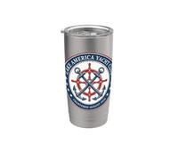 Badge nautique Lake America Yacht Club nautique de poche Gobelet isotherme en acier inoxydable double paroi