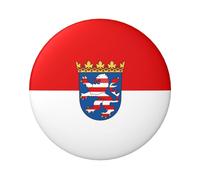 Badge rond imprimé drapeau de Hesse pour décoration de coupe du monde, cadeaux de fête et accessoires de mode