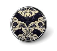Badges ronds en forme de chauve-souris avec bouton, broches personnalisées, porte-badges ronds pour décorer un chapeau, une chemise, des vêtements, des sacs, accessoires