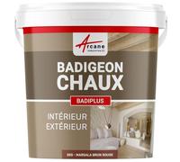 Badigeon Chaux Mur Intérieur, Façade Extérieure 5 kg Marsala Brun Rouge | Finition Mate Minérale, Microporeux, Laisse Respirer, Murs, Façade, Ciment, Pierre, Intérieur Extérieur - Arcane Industries