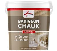 Badigeon Chaux Mur Intérieur, Façade Extérieure 5 kg Vérone - Beige Marron | Finition Mate Minérale, Microporeux, Laisse Respirer, Murs, Façade, Ciment, Pierre, Intérieur Extérieur - Arcane Industries