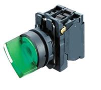 BADIKA Interrupteur sélecteur Lumineux XB5-AK133G5, Bouton-Poussoir Rotatif, Interrupteur à Bouton-Poussoir, 2/3 Positions avec L+Ed intégré(Red,3 Position 1NO 1NC_12V)